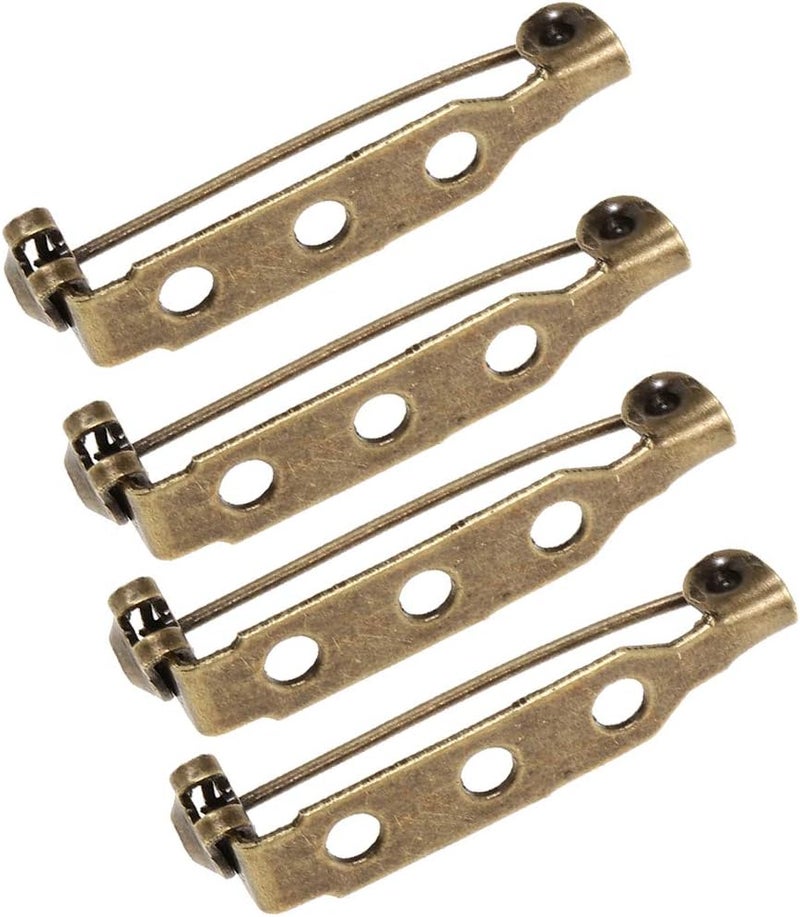klarako 100/50/30 Silver/Gold Brass DIY Hair Clip Brooch Pin Back Safety Clasp 15mm 30mm 38mm  Type7, as described - Image 1