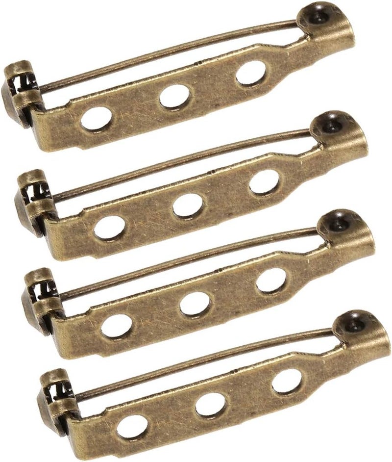 klarako 100/50/30 Silver/Gold Brass DIY Hair Clip Brooch Pin Back Safety Clasp 15mm 30mm 38mm  Type7, as described - Image 2
