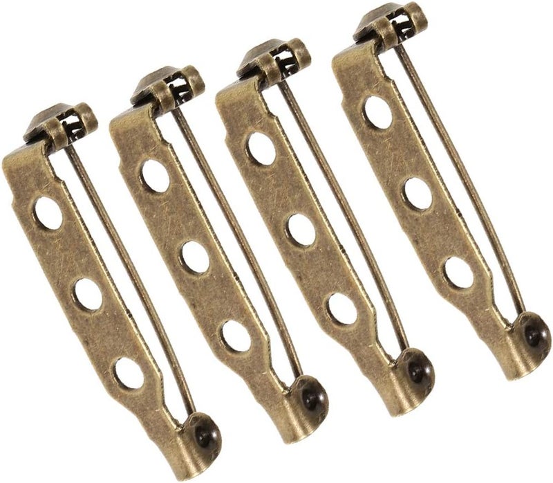 klarako 100/50/30 Silver/Gold Brass DIY Hair Clip Brooch Pin Back Safety Clasp 15mm 30mm 38mm  Type7, as described - Image 4