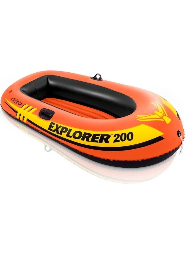 INTEX - Rowing Riding Boat Set - Rowing Inflatable Boat Set - Pool and Sea Riding Boat Explorer 200 - 185X94X41 Cm. - Image 1