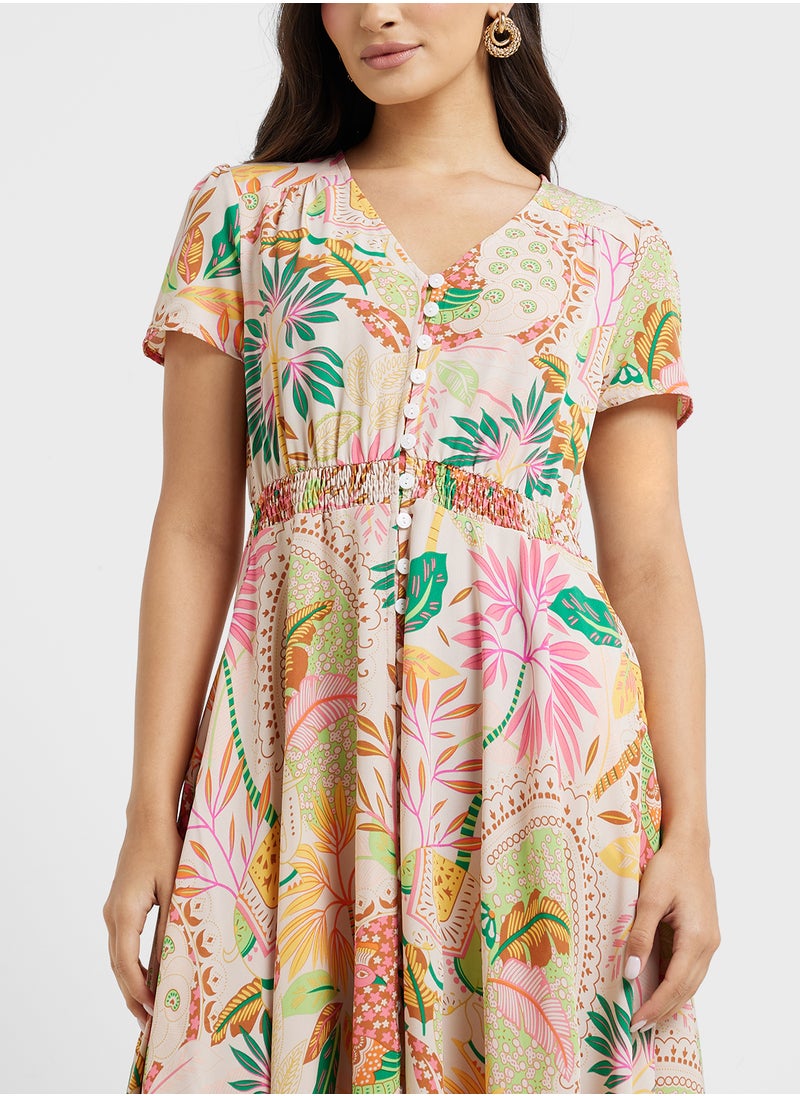 ELLA Floral Print Dress  - Image 3