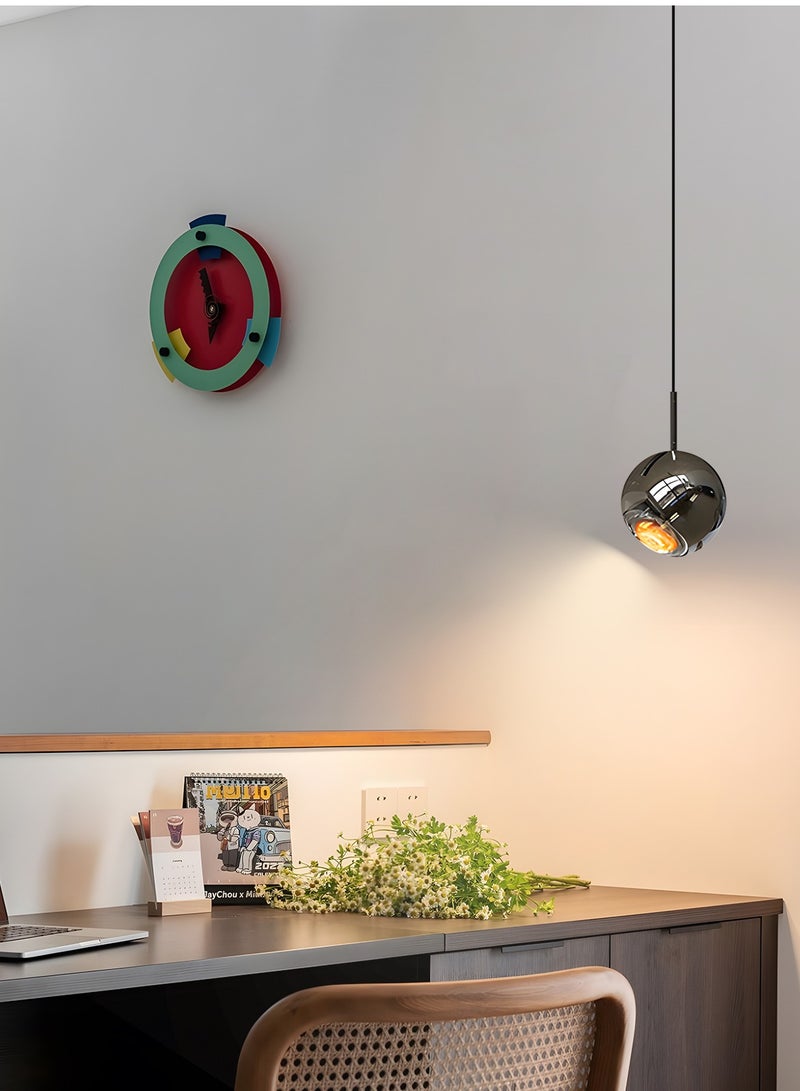 YATAI LIGHTING Modern LED Pendant Light, Black Dome Pendant Lamp with 4500K Warm White LED, 5W Adjustable Height, Hardware & Glass, Ideal for Bedside Dining Table Kitchen Island  - Image 5