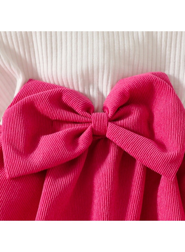2-3Y Baby Girl, Toddler Girl Summer Dress with Bow, Puff Sleeve, Princess Outfit for Birthday, Photoshoot, Party, or Daily Wear  - Image 5