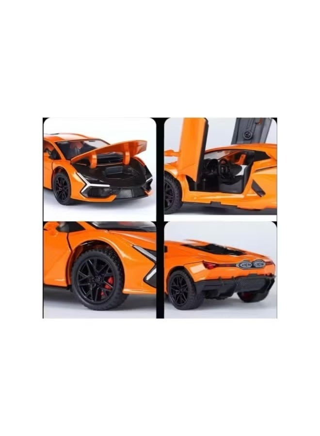 Kinsmart Lamborghini Revuelto 1:38 Scale Die-Cast Model Car Pull-Back Action Metal Toy Car with Openable Doors for Kids & Collectors - Image 2
