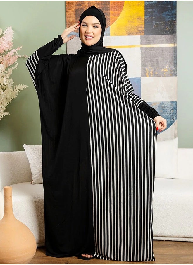 زمرد ثوب صلاة چيرسيه سعودي عملي مع غطاء الرأس من زمرد فاشون  - Image 3