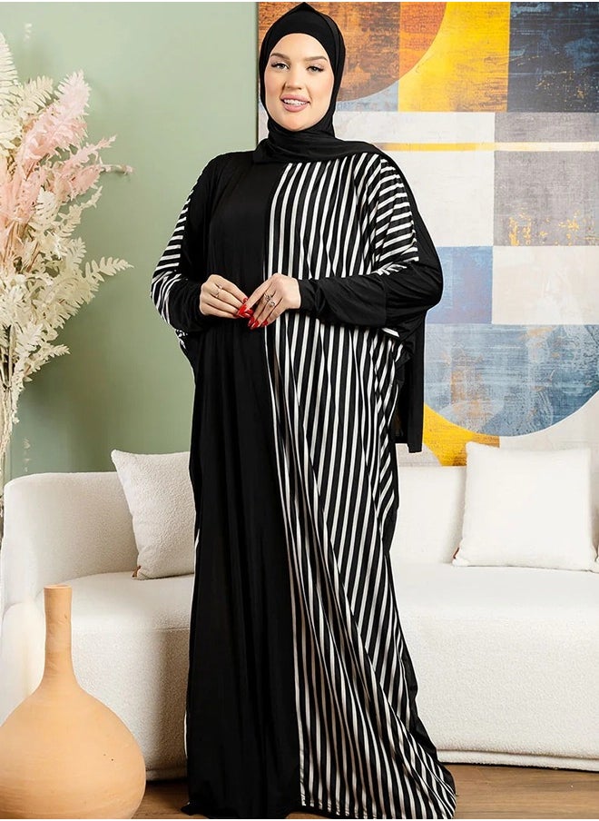 زمرد ثوب صلاة چيرسيه سعودي عملي مع غطاء الرأس من زمرد فاشون  - Image 4