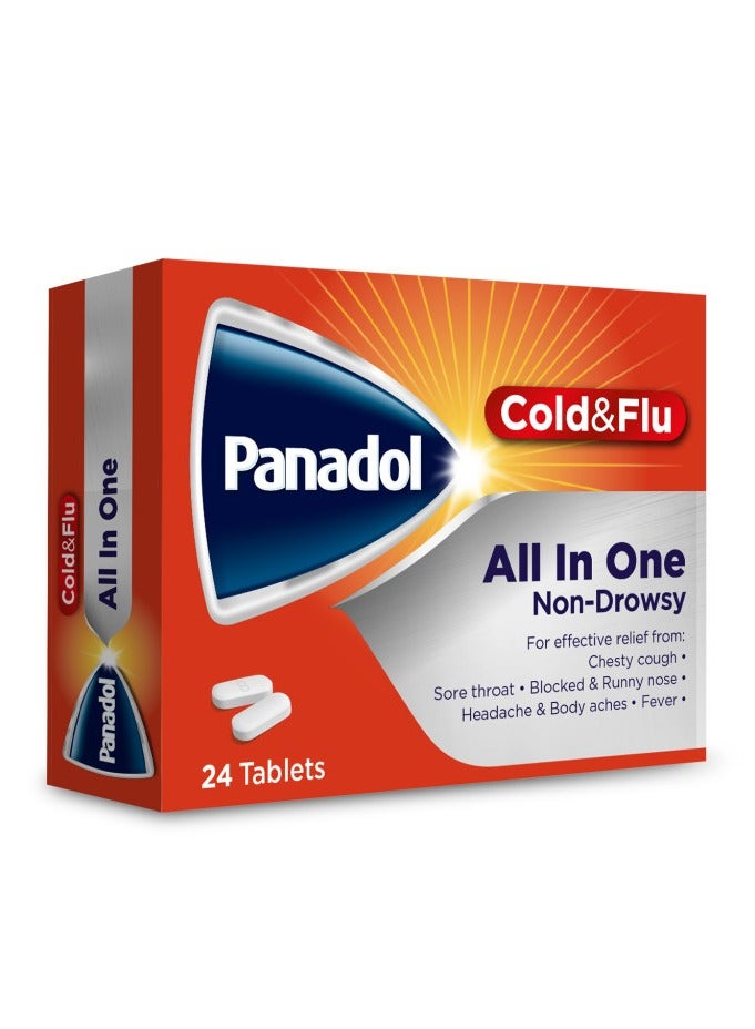 Panadol Cold And Flu All In One Tablet 24S