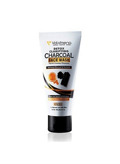VOLAMENA WITH DEVICE Detox Clarifying Charcoal Face Wash With Turmeric And Activated Charcoal 100 Ml 3.4 Fl Oz  - Image 2