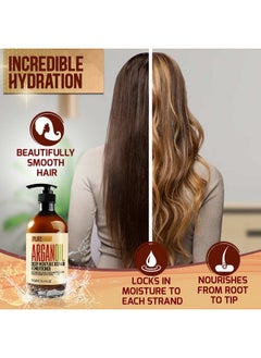 Pure Nature Lux Spa Moroccan Argan Oil Conditioner - Sulfate Free Products for Women and Men - Deep Moisturizing for Dry, Curly, Colored, Damaged Hair - Hydrating Repair, Salon Grade Formula for All Hair Types  - Image 4