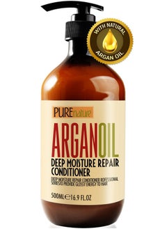 Pure Nature Lux Spa Moroccan Argan Oil Conditioner - Sulfate Free Products for Women and Men - Deep Moisturizing for Dry, Curly, Colored, Damaged Hair - Hydrating Repair, Salon Grade Formula for All Hair Types  - Image 1