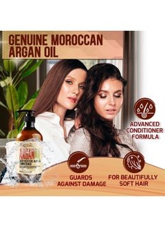 Pure Nature Lux Spa Moroccan Argan Oil Conditioner - Sulfate Free Products for Women and Men - Deep Moisturizing for Dry, Curly, Colored, Damaged Hair - Hydrating Repair, Salon Grade Formula for All Hair Types  - Image 2