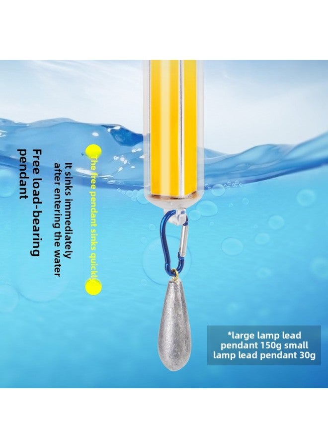Underwater Lure Fish Lamp Poly Waterproof Sea Fishing Yellow Light Green Light White Light Hairtail Fishing Lamp Night Boat Fishing Raft Fishing Lamp-Color:Underwater Fish Luring Light Small Green Light - Non-adjustable Brightness Model (needs To Be Connected To The Battery)  - Image 5