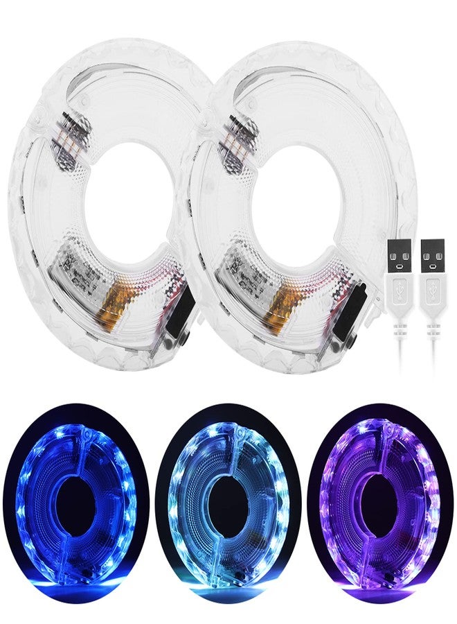 Calidaka 2 Pack USB Rechargeable LED Bike Wheel Lights - 7 Colors, 15 Modes, Waterproof & Motion Sensor for Night Riding - Perfect for Cyclists - Image 2