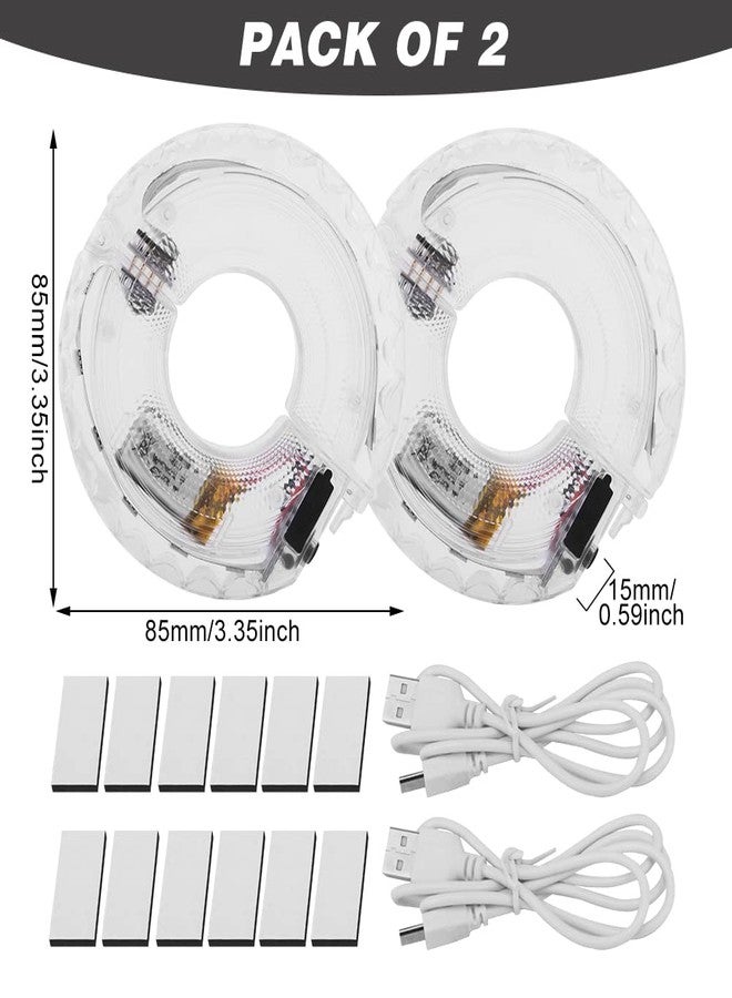 Calidaka 2 Pack USB Rechargeable LED Bike Wheel Lights - 7 Colors, 15 Modes, Waterproof & Motion Sensor for Night Riding - Perfect for Cyclists - Image 5