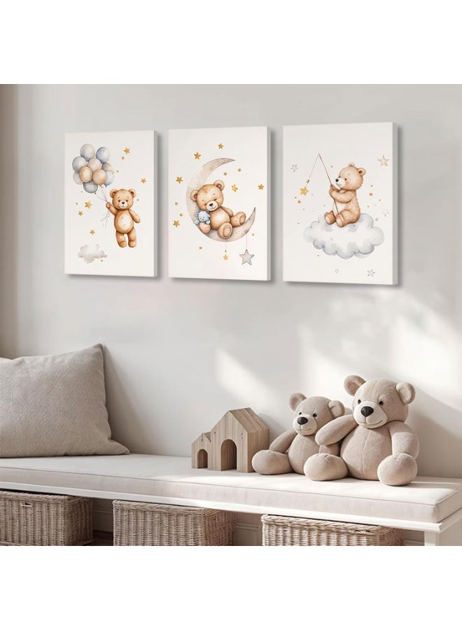 Mawan Children's wall art set, 3 pieces, 30x40 cm each - 30 mm thick - Digital printing with UV coating - Self-adhesive, easy to install - Safe materials - Image 3