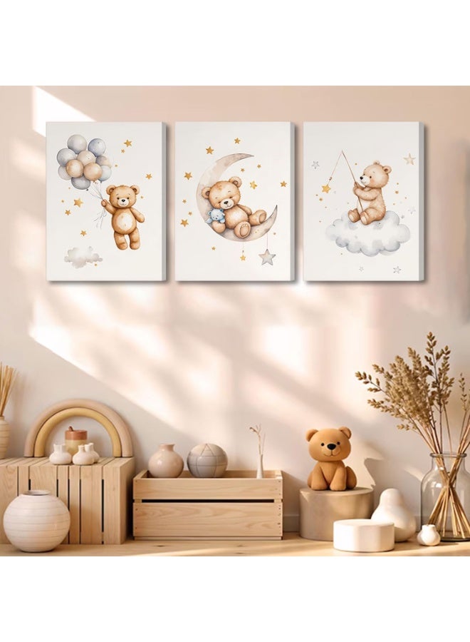 Mawan Children's wall art set, 3 pieces, 30x40 cm each - 30 mm thick - Digital printing with UV coating - Self-adhesive, easy to install - Safe materials - Image 4