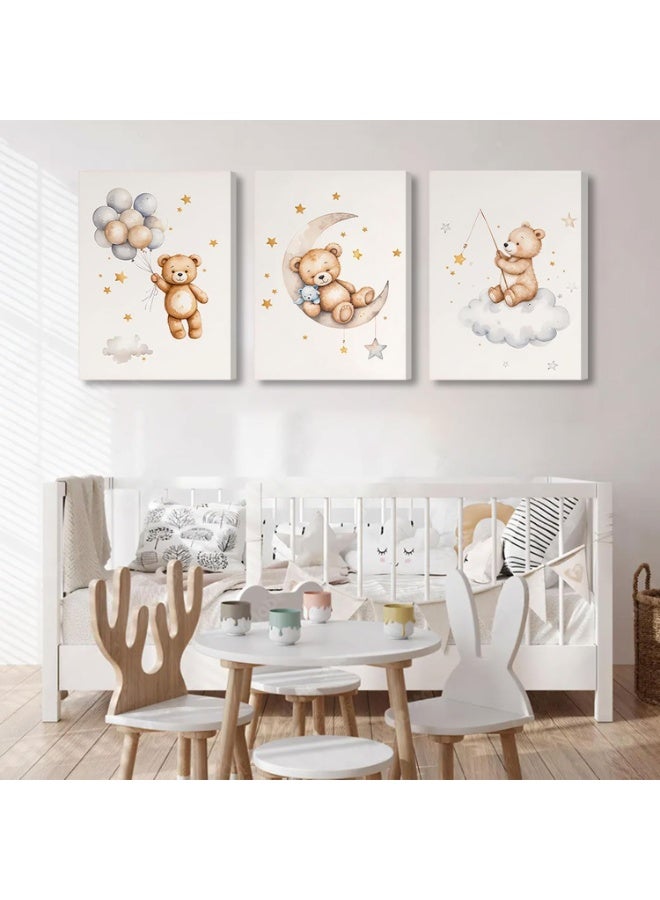 Mawan Children's wall art set, 3 pieces, 30x40 cm each - 30 mm thick - Digital printing with UV coating - Self-adhesive, easy to install - Safe materials - Image 5