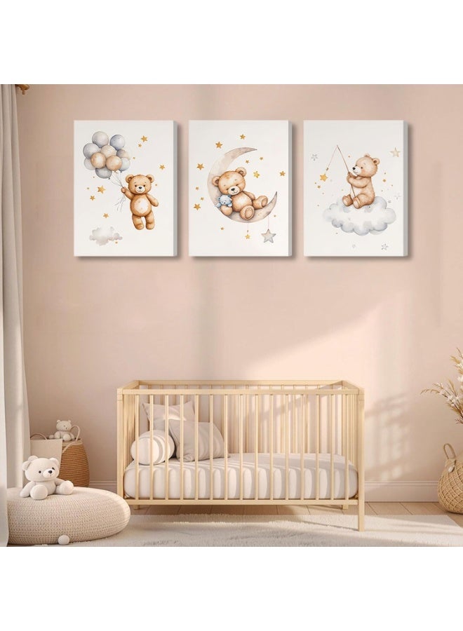 Mawan Children's wall art set, 3 pieces, 30x40 cm each - 30 mm thick - Digital printing with UV coating - Self-adhesive, easy to install - Safe materials - Image 2