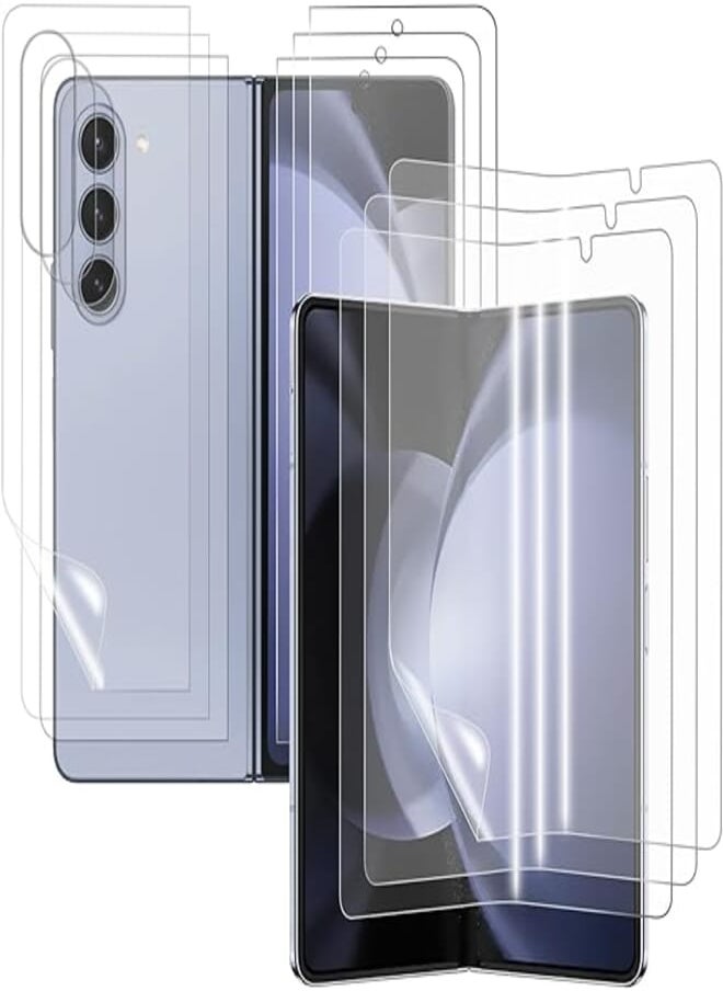 UEEBAI - UEEBAI Screen Protector for Samsung Galaxy Z Fold 5 5G, [3 Packs ] [Full Coverage] [Soft] HD Clear Film [Case Friendly] Touch Sensitive Easy Install Anti Scratch Protective Screen -HD transparent - Image 1