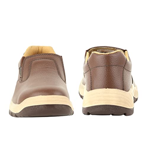 Liberty Warrior Lightweight Slip On Safety Shoes for Man | 3003-123 | Steel Toe Cap | Antislip & Water Resistant | Double Density, Antistatic & Abrasion Resistance | Black & Brown | Size 5-11 UK - Image 5