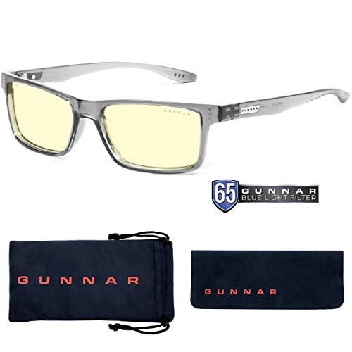 Gunnar Blue Light Reading Glasses Blocks 65 Blue Light Vertex Gray Crystal Amber Tint Pwr 10 - Image 2