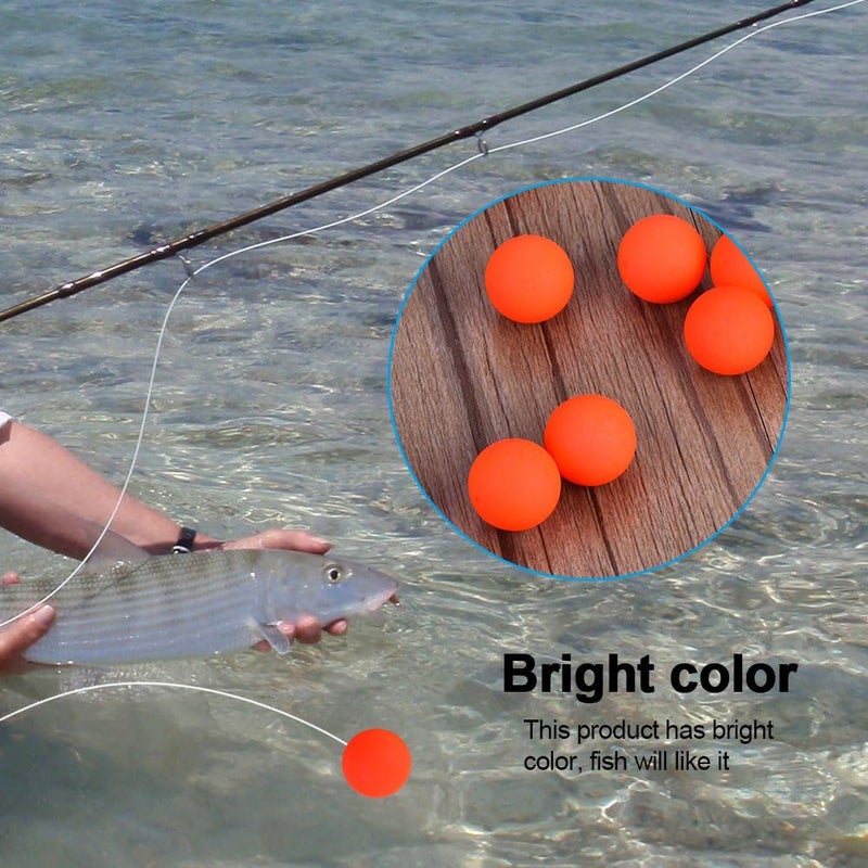woobles Fishing Floats Balls, Ultra-Light EPS Foam Buoyancy Ball Red Fishing Float Strike Indicator Fishing Accessory 100Pcs - Image 4