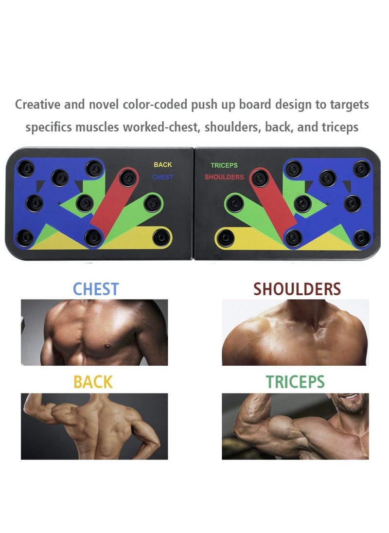 ELTRAZONE Push Up Rack Board – 9-in-1 Multifunctional Foldable Fitness Board with Handle – Muscle Training Equipment for Home & Outdoor Sports – Ideal for Full Body Strength Training and Fitness  - Image 5