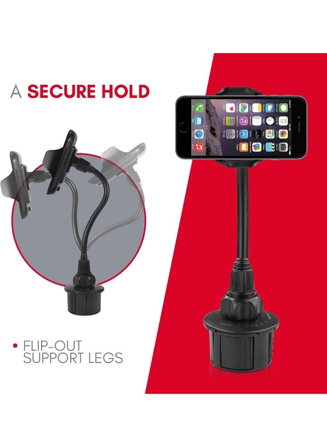 Macally Car Cup Holder Phone Mount - 8â€ Long Flexible Gooseneck Cell Phone Holder - Image 4