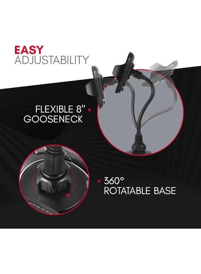 Macally Car Cup Holder Phone Mount - 8â€ Long Flexible Gooseneck Cell Phone Holder - Image 5