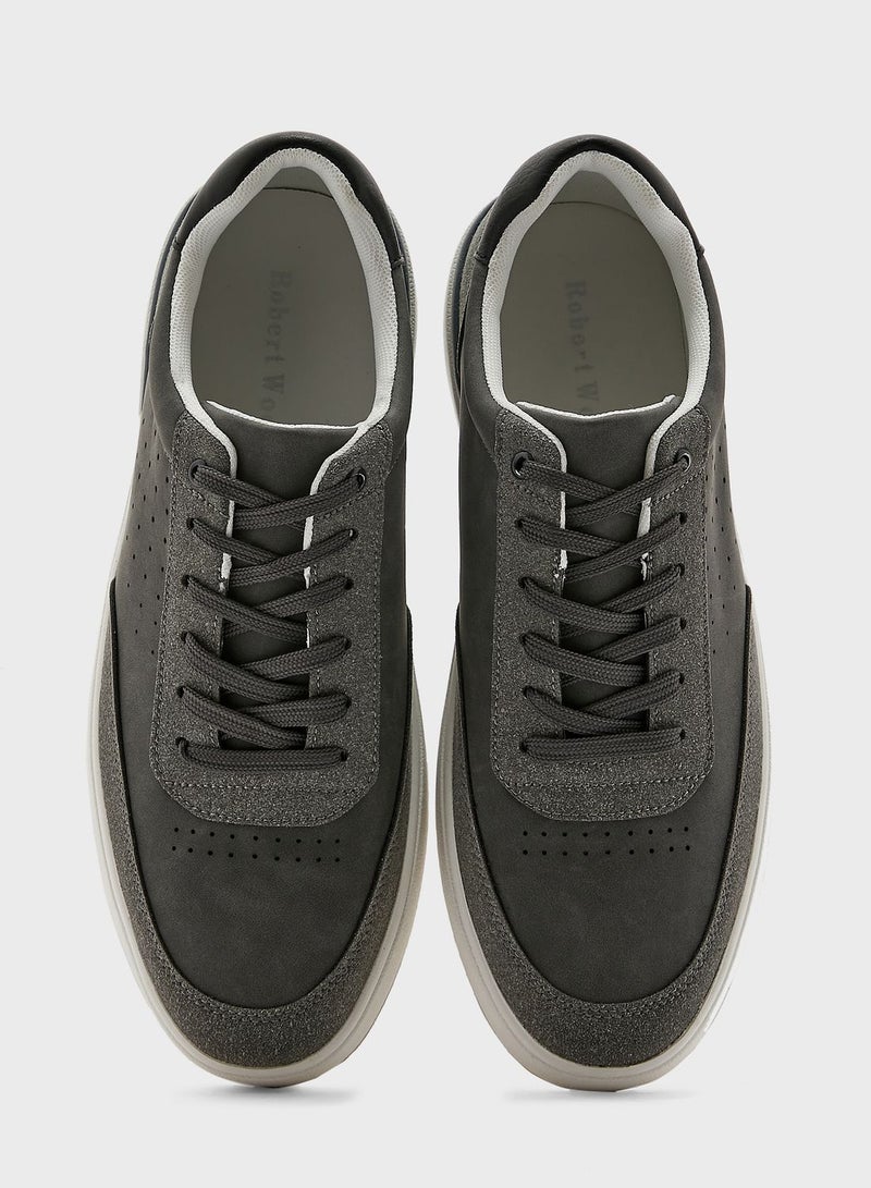 Robert Wood Brogue Detail Casual Sneakers - Image 4