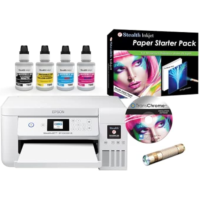 STEALTH ST-C2100 IX ALL-IN-ONE INVISIBLE INK PRINTER AND SECURITY PAPER BUNDLE
