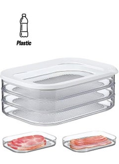 Deli Meat Container for Fridge, Lunch Meat Container for Refrigerator, Meal Prep Containers, Stackable Food Storage Boxes with Lid for Cold Cuts, Lunch Meat, BPA Free