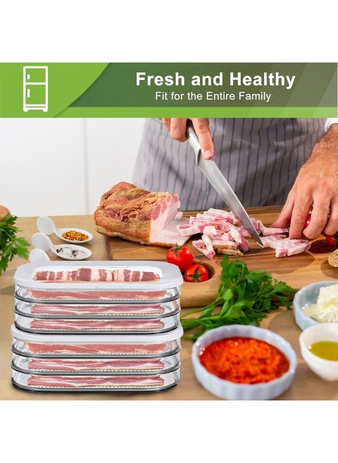 Hihonor - Deli Meat Container for Fridge, Lunch Meat Container for Refrigerator, Meal Prep Containers, Stackable Food Storage Boxes with Lid for Cold Cuts, Lunch Meat, BPA Free - Image 1