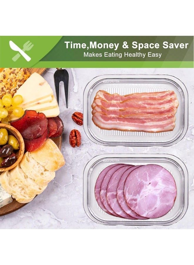 Hihonor - Deli Meat Container for Fridge, Lunch Meat Container for Refrigerator, Meal Prep Containers, Stackable Food Storage Boxes with Lid for Cold Cuts, Lunch Meat, BPA Free - Image 1
