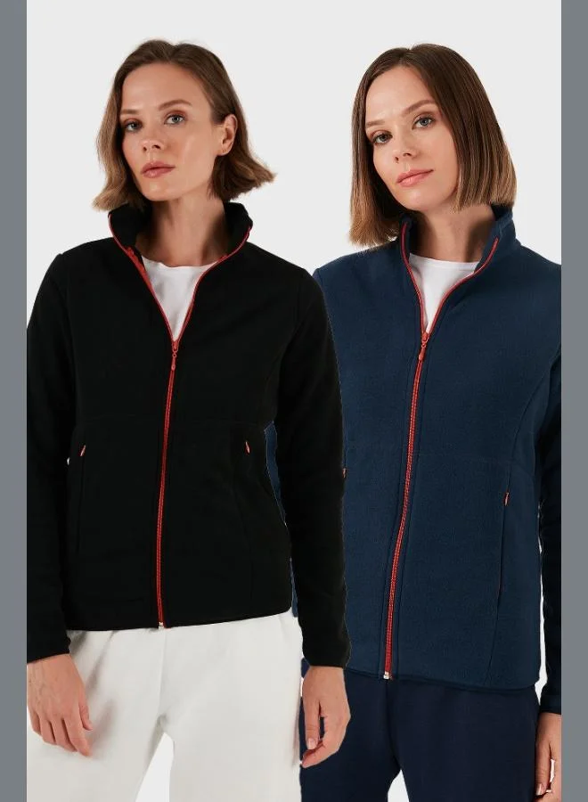 ليلا كارديجان صوف قطبي بسحاب للنساء من ليلى، عبوة من قطعتين، مقاوم للتكتل، مقاس ضيق