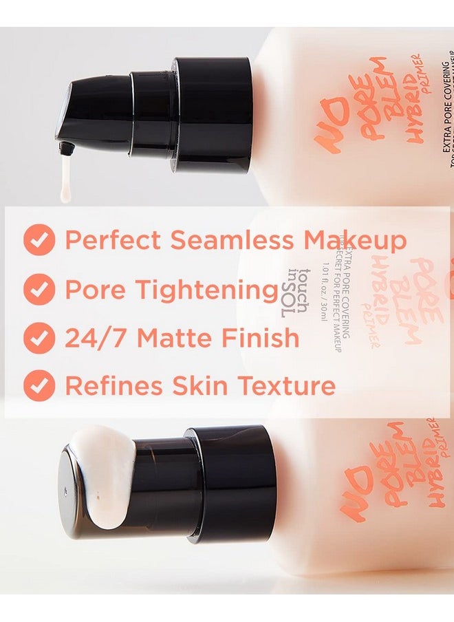 Touch in Sol - TOUCH IN SOL No Poreblem Hybrid Primer - Extra Pore Covering - 24/7 Matt Finish Sebum and Shine Control - with Vitamin C & E and Green Tea Extracts For Smooths Skin, 1.01 fl.oz. - Image 1