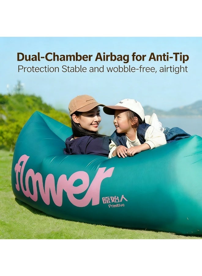 Primitive Dual-Sided Inflatable Lounger 2-Pack – Portable, Waterproof, No-Pump Design for Camping, Beach & Travel - Image 4