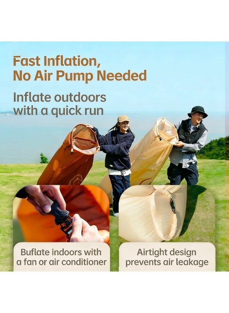 Primitive Dual-Sided Inflatable Lounger 2-Pack – Portable, Waterproof, No-Pump Design for Camping, Beach & Travel - Image 3