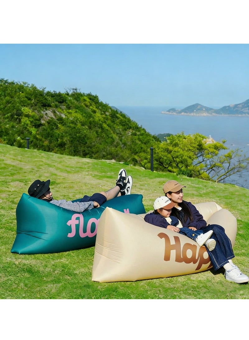 Primitive Dual-Sided Inflatable Lounger 2-Pack – Portable, Waterproof, No-Pump Design for Camping, Beach & Travel - Image 1