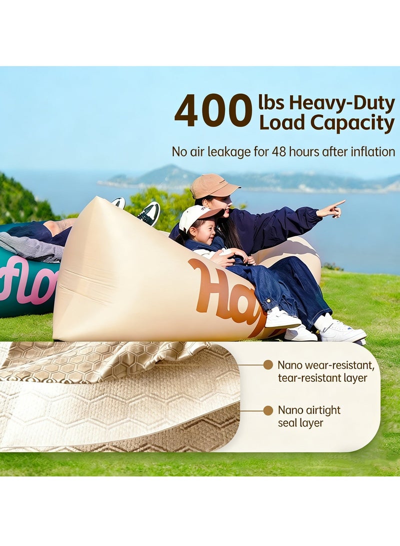 Primitive Dual-Sided Inflatable Lounger 2-Pack – Portable, Waterproof, No-Pump Design for Camping, Beach & Travel - Image 2