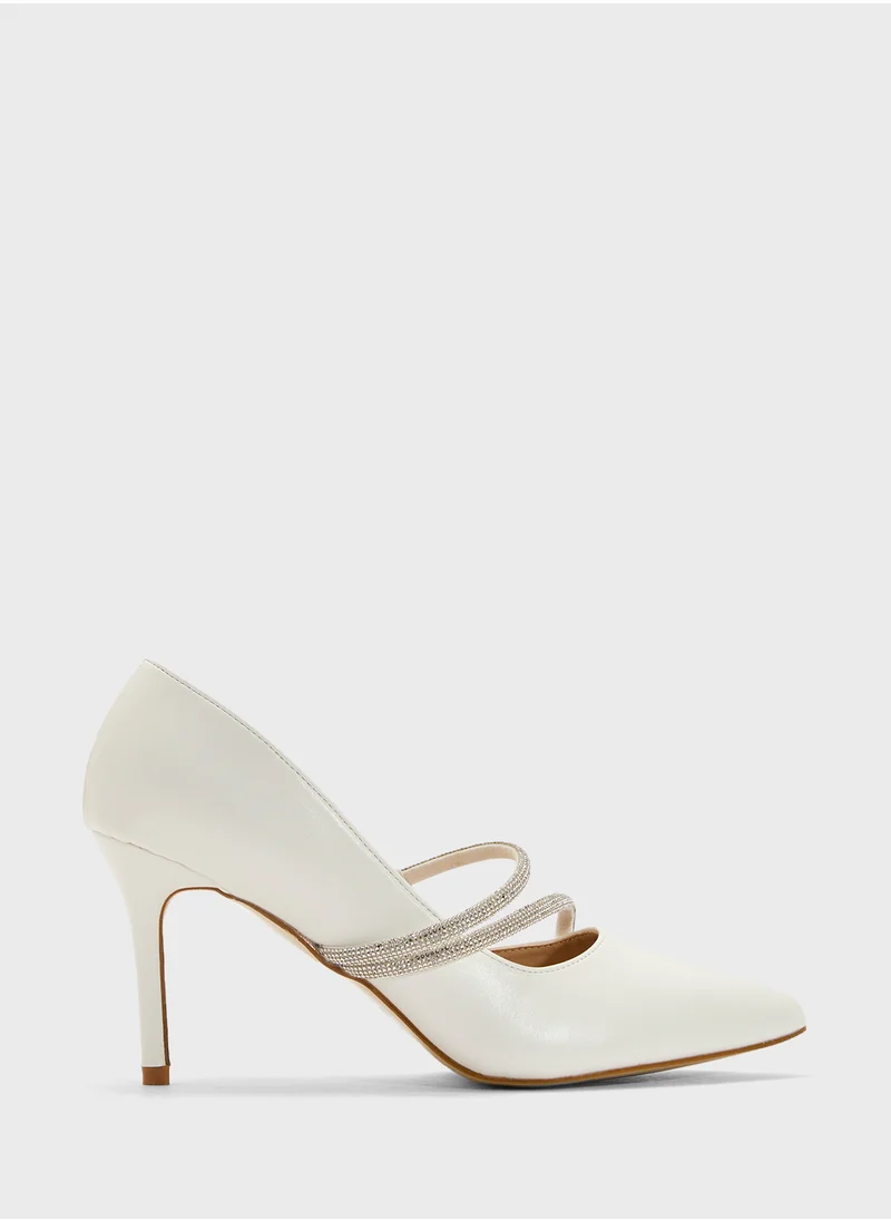 ELLA Diamante Heeled Pump