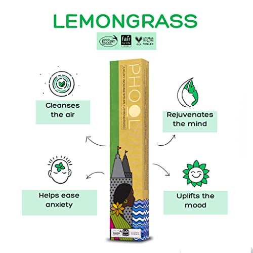 PHOOL LUXURY INCENSE Natural Incense Sticks (Bundle Pack Of 4) I Fragrance - Citronella, Lemongrass, Eucalyptus, Orange I 100% Organic Agarbatti | Natural Mosquito Repellent Agarbatti - Image 4