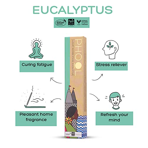 PHOOL LUXURY INCENSE Natural Incense Sticks (Bundle Pack Of 4) I Fragrance - Citronella, Lemongrass, Eucalyptus, Orange I 100% Organic Agarbatti | Natural Mosquito Repellent Agarbatti - Image 3
