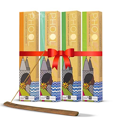 PHOOL LUXURY INCENSE Natural Incense Sticks (Bundle Pack Of 4) I Fragrance - Citronella, Lemongrass, Eucalyptus, Orange I 100% Organic Agarbatti | Natural Mosquito Repellent Agarbatti - Image 1