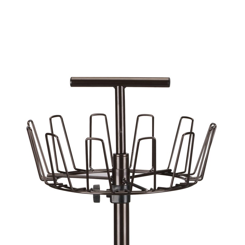 Household Essentials 2138 Three-Tier Adjustable Revolving Shoe Rack | Bronze - Image 4