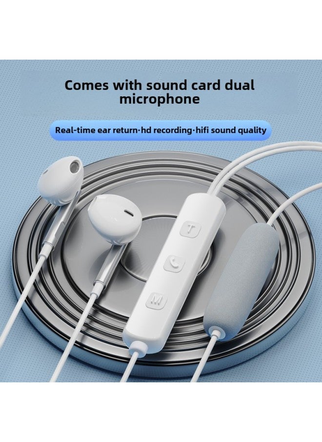 Generic - SK7 Sound Card Wired Headset Comes With Ear Return For Huawei Apple 15 Reverb Sound Effect Game 7.1 Channel-Color:SK7 Black - Image 1