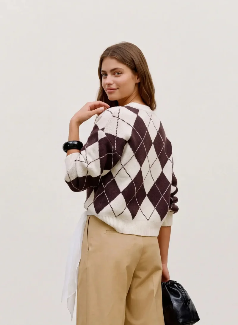 فيرو مودا Long Sleeve Crew Neck Pullover