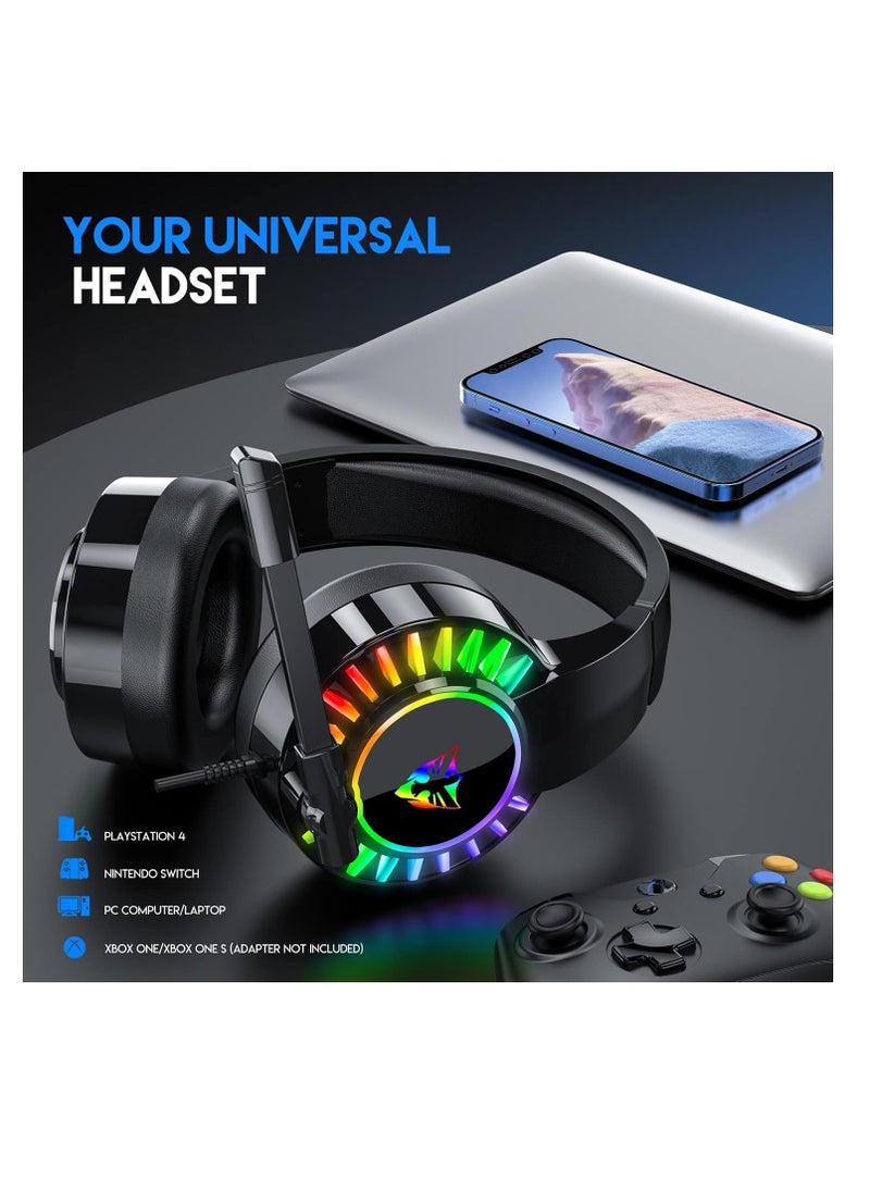 Generic Headphone G505 Gaming USB RGB Over-Ear Wired Headset Compatible with pc,laptop and any device has usb port  - Image 4