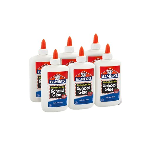 Elmer's Liquid School Glue Washable 7.6 oz Each 6 Count - Great for Making Slime, #1 Teacher Brand - Image 1