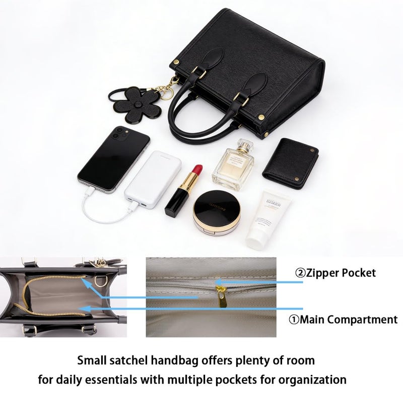 Jeniulet Small Crossbody Bags for Women Mini Leather Shoulder Purses Tote Handbags with Adjustable Strap 8.3â€Lx3.9â€Wx7.1â€H - Image 4